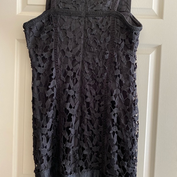 Suzanne Betro Crochet Black Dress size:L - Picture 6 of 7